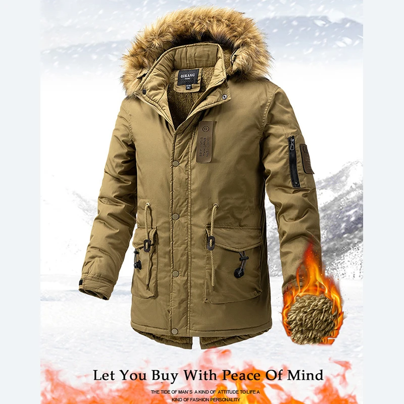 Top Trends: 2023 European&American Sports Outdoor Cotton-Padded Jacket Men's Winter Long Thick Warm Mountaineering Coat Clothing For Men Shoppable Styles