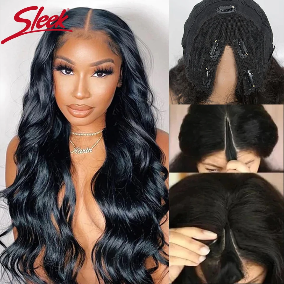 Top Trends: Sleek Human Hair Wigs For Women Loose Deep U Part Wig Short Brazilian Hair Wigs Glueless Natural Black Body Wave U Part Wigs Shoppable Styles