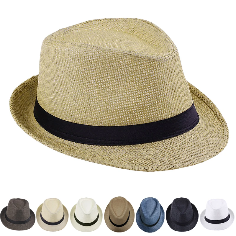 Top Trends: Men&#039;s Sun Hat Holiday Men Straw Hat Cowboy Summer Retro Panama Travel Journey Casual Caps Fedora Hat Gangster Cap Wide Brim Shoppable Styles