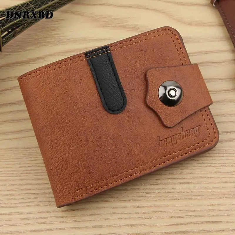 Top Trends: Men's Leather Wallet Short Purse For Man Wallets 2023 Credit Card Holder Money Bag Coin Bag Hasp Small Wallet Portafoglio Uomo Shoppable Styles - Image 2