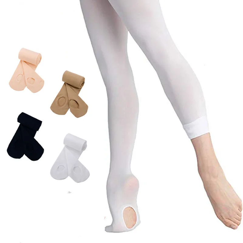 Top Trends: White Tights 60D Convertible Ballet Stockings Woman Professional Ballet Dance Legging Seamless Pantyhose With Hole Shoppable Styles