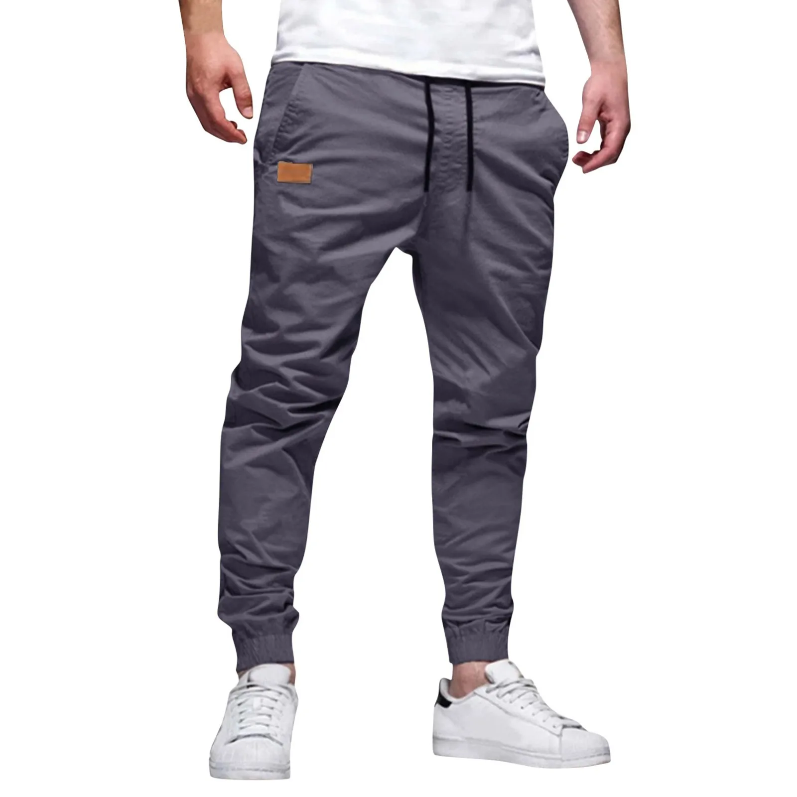 Top Trends: Mens Pants Solid Color Elastic Waist Sweatpant With Pockets Spring Autumn Outdoor Sports Jogger Trousers Pant Shoppable Styles