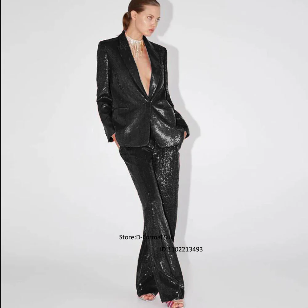 Top Trends: Jacket+ Pants Women's Two-piece Suit Luxurious Sequins Birthday Party Prom Custom Quinceanera Dresses Womens Clothing Short Sets Shoppable Styles - Image 2