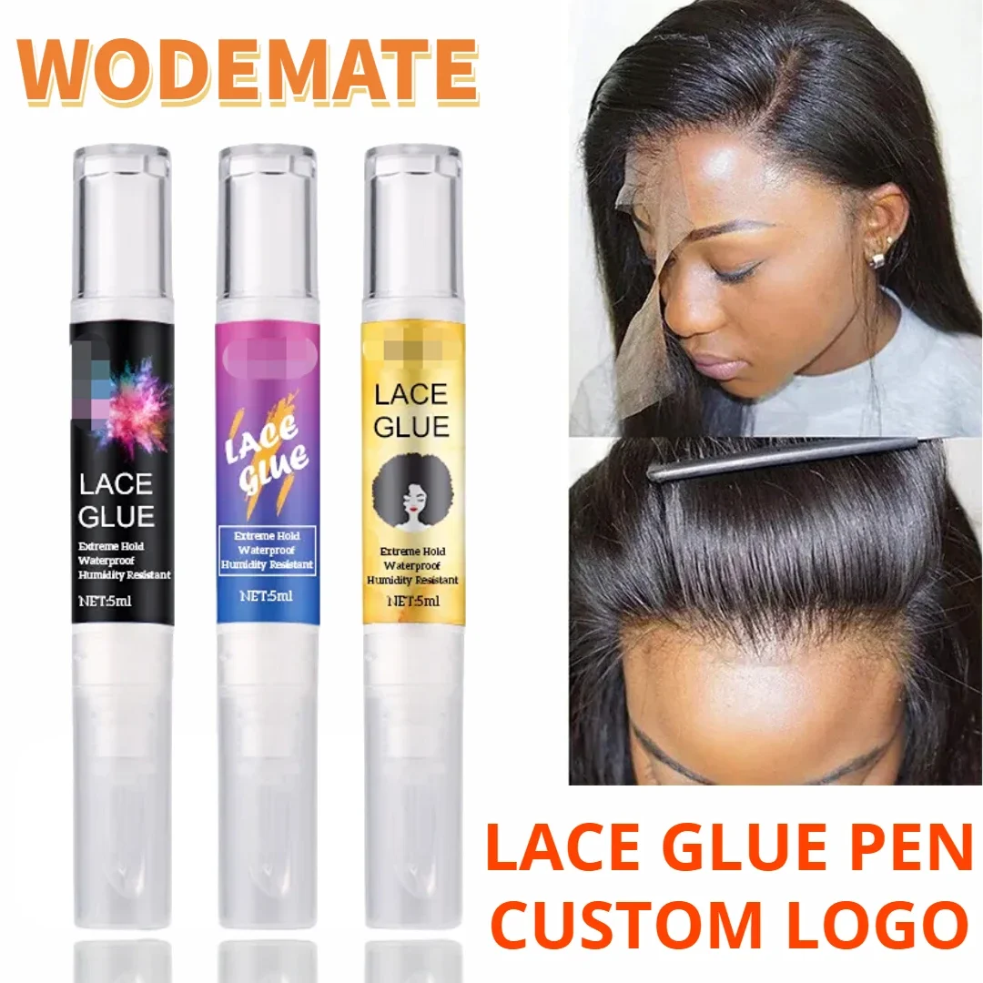 Top Trends: 20pcs / Lot Wig Adhesive Pen For Lace Front Wigs Custom Logo Lace Glue Pen Wateproof Hair Bonding Glue Strong Hold Wig Glue Cheap Shoppable Styles