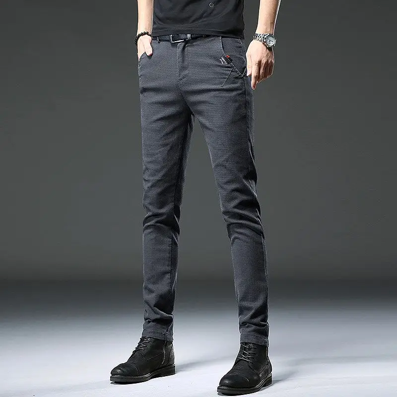 Top Trends: Autumn Winter Korean Harajuku Trousers All Match Vintage Jeans Men Casual Trend Solid Pockets Straight Leg Pant New Male Clothes Shoppable Styles