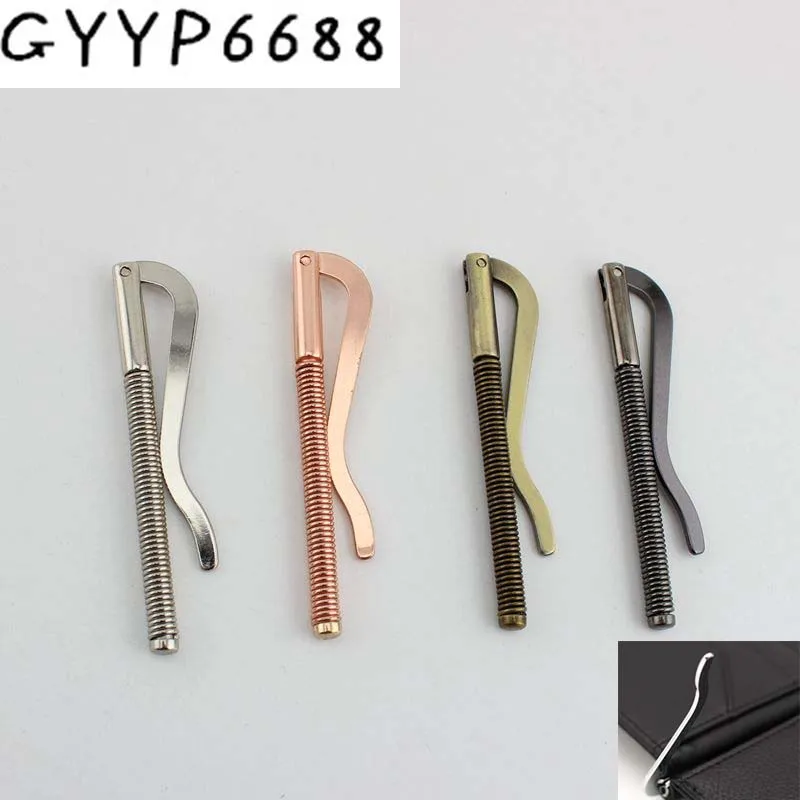 Top Trends: 60pcs 5colors 75mm 80mm 85mm 90mm High Quality Fashion Leather Wallet Clip Handmade Wallet Metalware Money Holder Clip Rose Gold Shoppable Styles