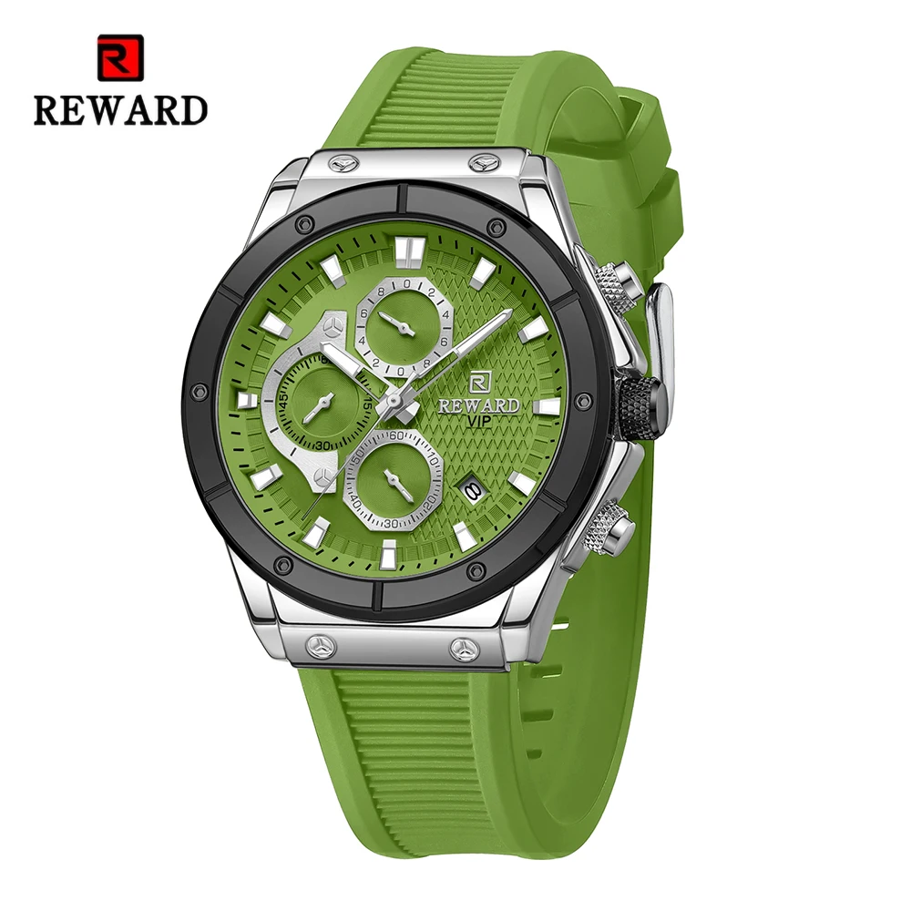 Top Trends: REWARD Casual Watches For Men Chronograph Date Waterproof Luminous Fashion Man Wrist Watch With Silicone Strap Relogio Masculino Shoppable Styles