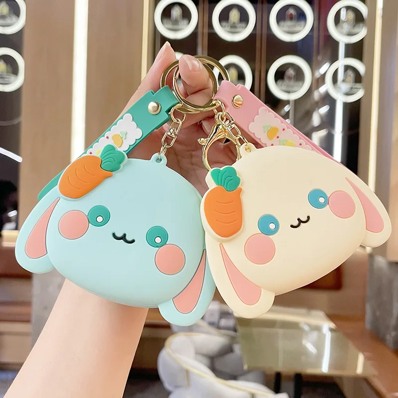 Top Trends: Creative Silicone Little Rabbit Coin Purse Keychain Exquisite Book Bag Pendant Coin Earphone Storage Bag Key Pouch Bags Shoppable Styles