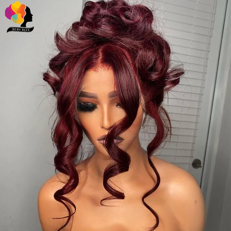 Top Trends: Burgundy 13X6 Lace Frontal Wigs Human Hair Colored 99J Red Body Wave Lace Front Human Hair Wigs For Women 13x4 Lace Front Wig Shoppable Styles