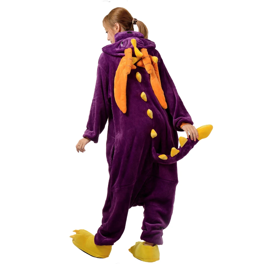 Top Trends: Purple Dragon Kigurumi Pajamas Onesies Animal One-Piece Pijama Cartoon Jumpsuit Adult Cosplay Sleepwear Anime Cosplay Costume Shoppable Styles