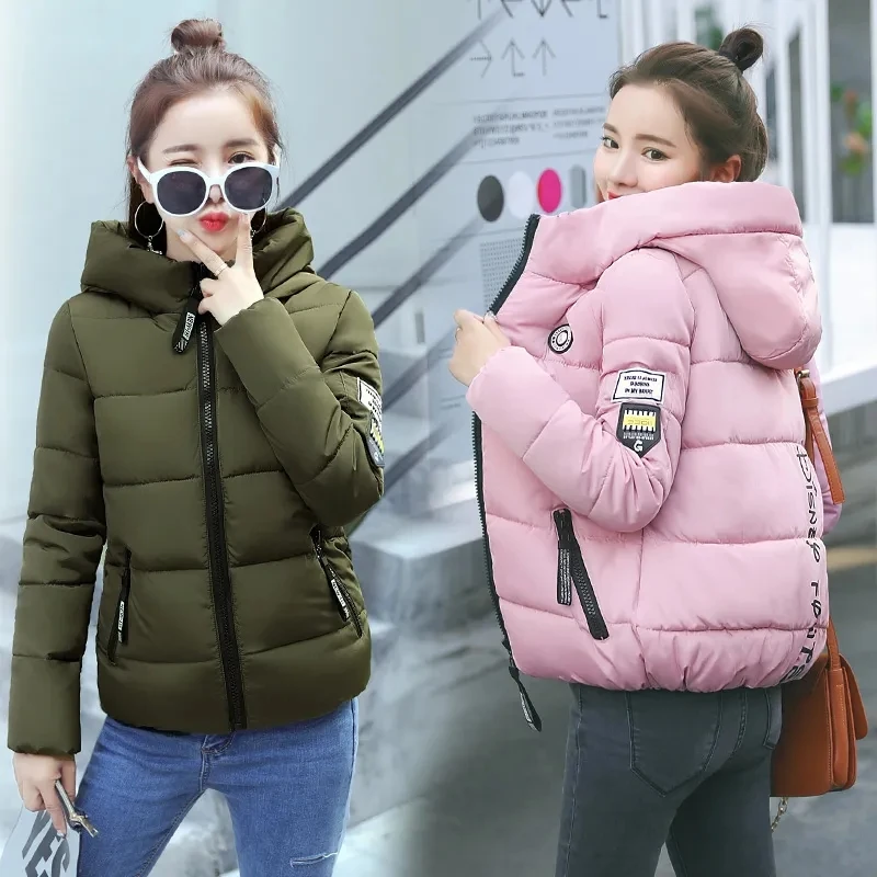 Top Trends: 2023 Fashion Causal Cotton Padded Coat Short Hooded Parka Autumn Winter Jacket Women Female Outwear Warm Overcoat Shoppable Styles