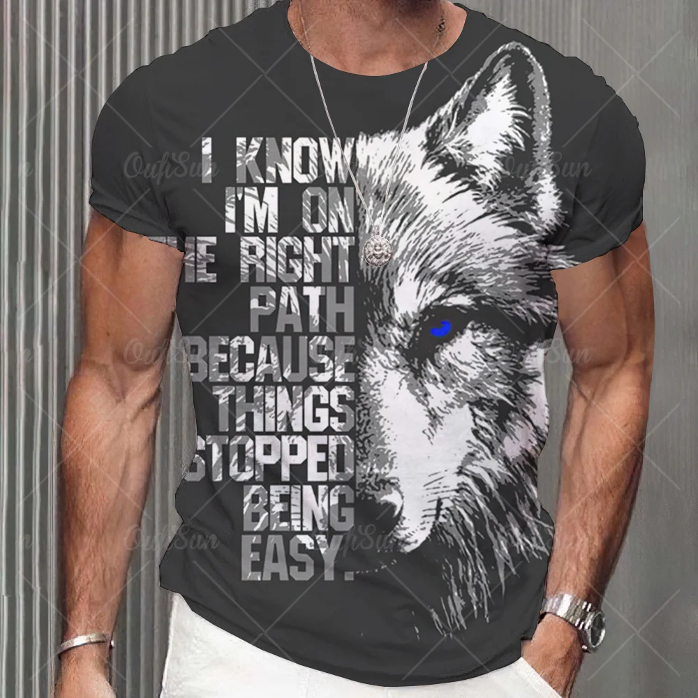 Top Trends: Vintage T-Shirts For Men 3D Wolf Printing Short Sleeve Top Fashion Street Hip Hop T Shirt Oversized Tee Shirt Men Clothing Hot Shoppable Styles