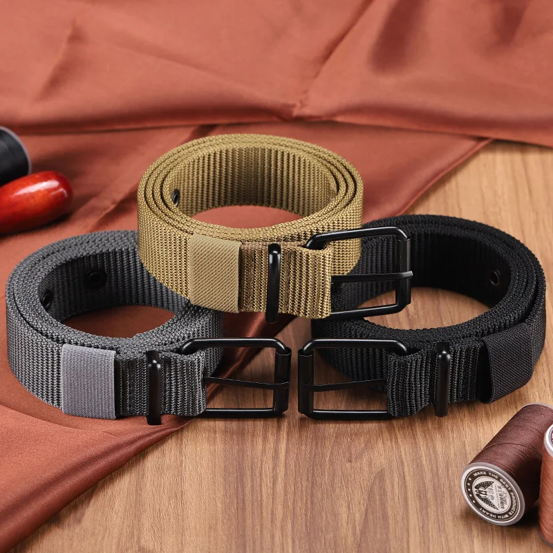 Top Trends: Canvas Belt Outdoor Tactical Pin Buckle Belt Unisex High Quality Canvas Belts For Jeans Male Luxury Casual Straps Ceintures Shoppable Styles