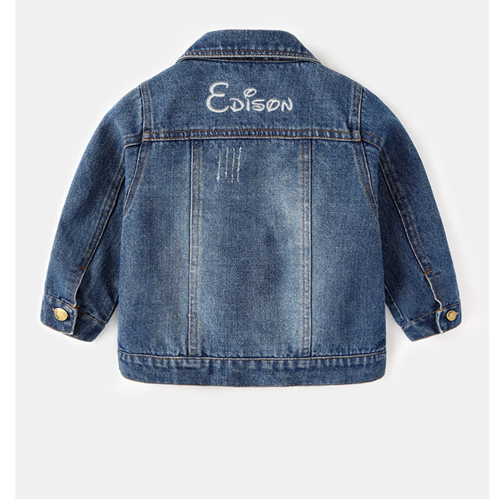 Top Trends: Personalized Toddler Denim Jacket, Embroidery Name Baby Jean Jacket, Custom Denim Jean Jacket For Baby Kids, Baby Shower Gifts Shoppable Styles