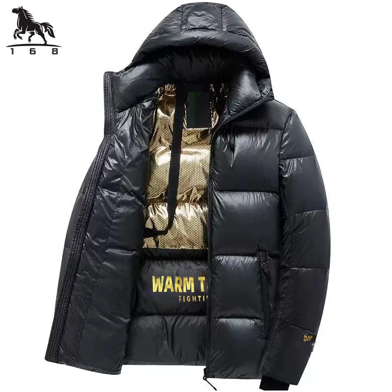 Top Trends: Mens Parka Stand Hooded Men&#039;s Jacket Winter New Black Gold Down Jacket Warm Jackets Men Business Leisure Coat Teenager Coats 995 Shoppable Styles