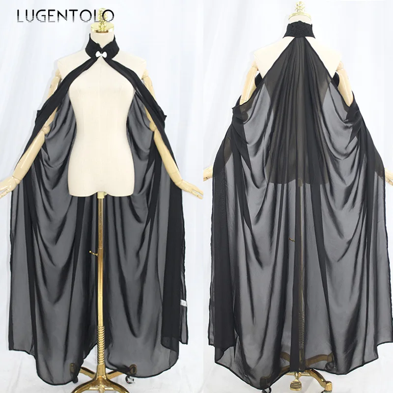 Top Trends: Women Halloween Halter Ponchos Chiffon Thin Cape Stage Costumes Party Lady Elegant Solid Medieval Retro Fashion Long Coats Shoppable Styles