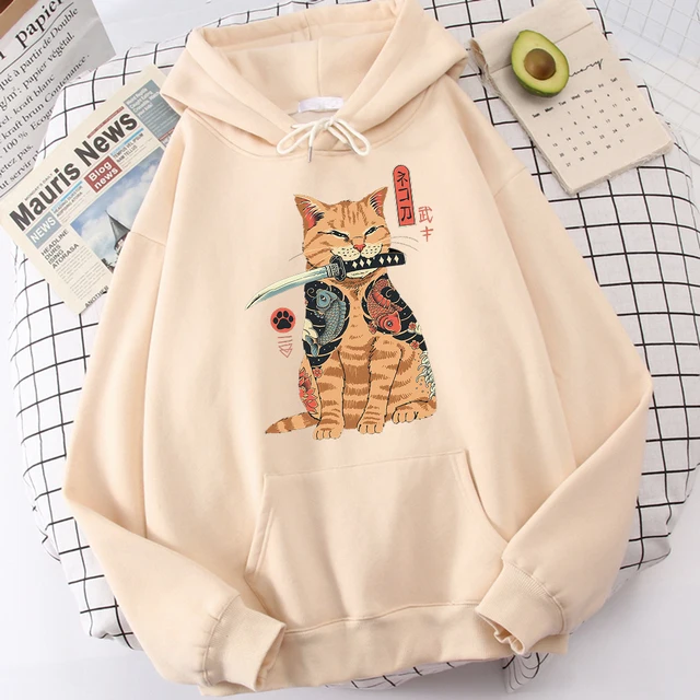 Top Trends: Cute Cat Fashion Hoodies Cool Print Hip Hop Sweatshirt Men New 2022 Autumn Fleece Streetwear Loose Harajuku Man Hooded Sudaderas Shoppable Styles - Image 5