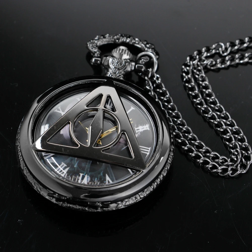 Top Trends: Black Evil Ring Eye Quartz Pocket Watch Exquisite Necklace Pendant Fob Chain Vintage Steampunk Pocket Watch Men And Women Shoppable Styles