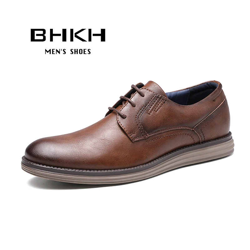 Top Trends: BHKH Male Sneakers Autumn / Winter Traf Leather Men Casual Shoes Business Work Office Lace-up Dress Shoes For Men Size47 Shoppable Styles