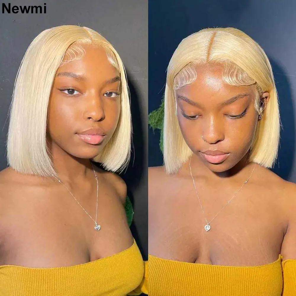 Top Trends: Newmi Blonde Bob Wig Lace Front Human Hair Wig Straight Hair 613 Bob Wigs 13x4 Full Lace Frontal Wig For Women Pre Plucked Shoppable Styles