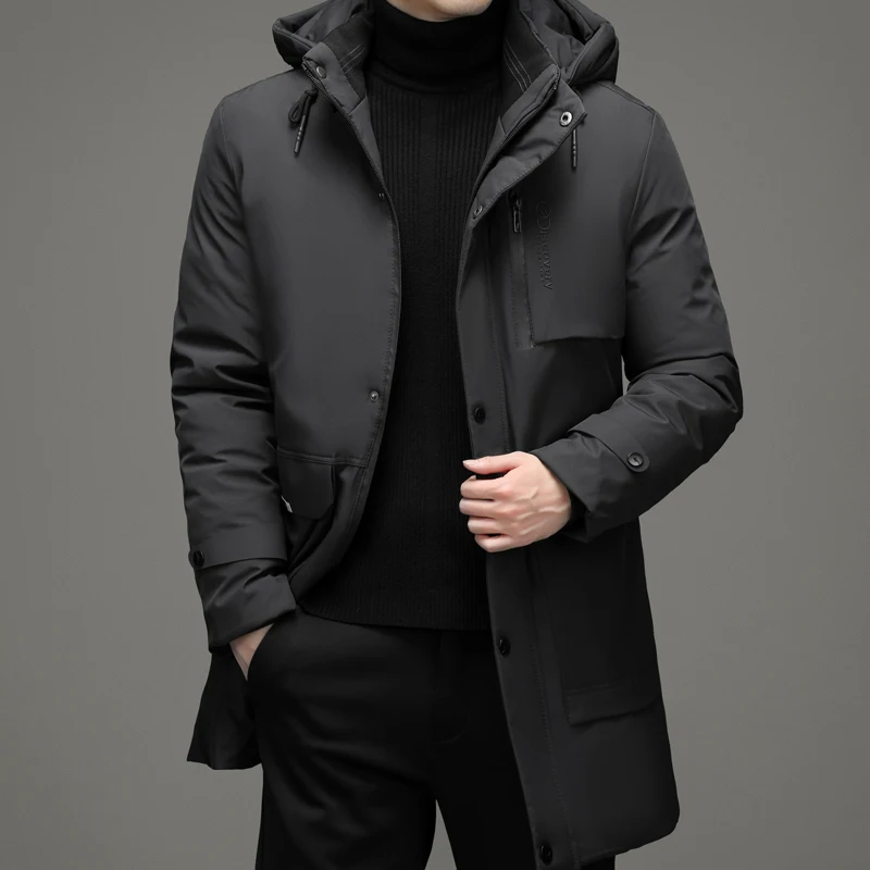 Top Trends: 2023 Winter New Men's Jacket Coat Windbreaker Down Jacket Thick Thermal Coat Men Hooded Long Parka Windbreaker Shoppable Styles