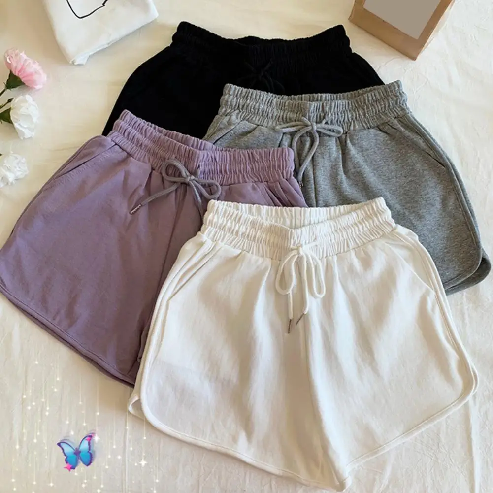 Top Trends: Women Summer Shorts Solid Color High Waist Casual Loose Running Sports Shorts Breathable Streetwear Hot Teens Wide Leg Bottoms Shoppable Styles