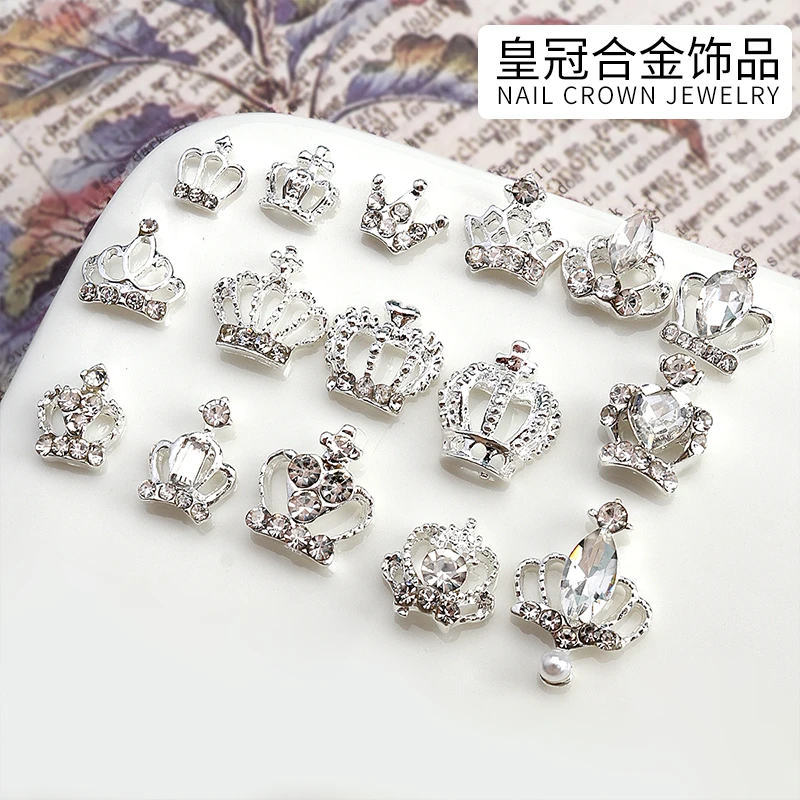 Top Trends: 10PCS Exquisite Luxury Ice Translucent Crystal Diamonds Crown Alloy Nail Art Rhinestones Jewelry Decorations Manicure Ornaments Shoppable Styles