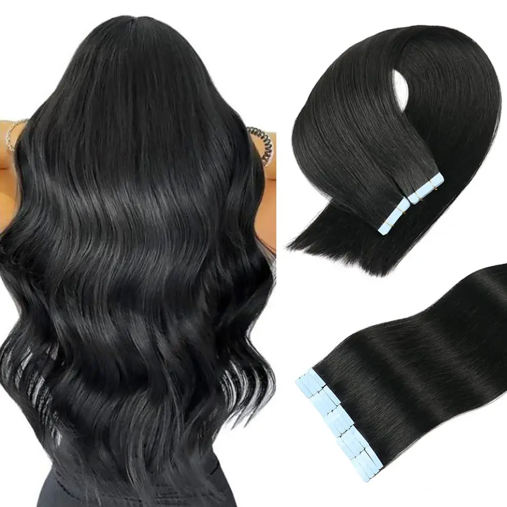 Top Trends: Tape In Hair Extensions 100% Human Hair 12&quot;-24&quot; Adhesive Replaceable Seamless Skin Weft Tape 20 / 40pcs Straight Hair For Women Shoppable Styles