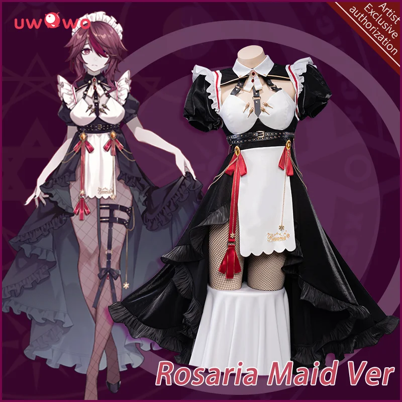 Top Trends: In Stock UWOWO Rosaria Cosplay Maid Costume Game Genshin Impact Fanart Cosplay Maid Dress Halloween Christmas Costumes RolePlay Shoppable Styles