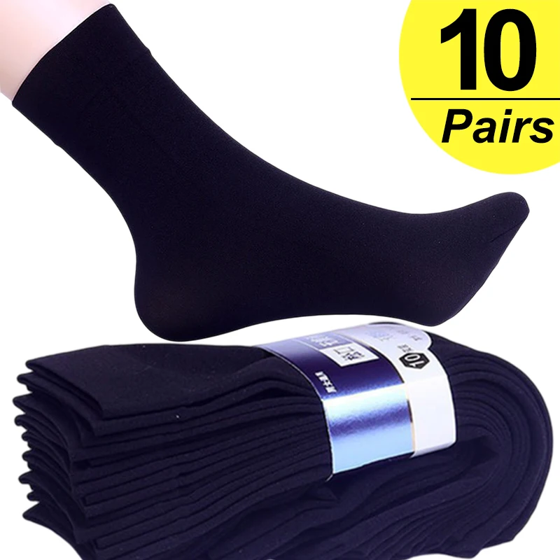 Top Trends: 10pairs Men Ice Silk Socks Summer Spring Ultra-thin Socks Solid Business Socks Breathable Soft Socks Ankle Bamboo Fiber Socks Shoppable Styles