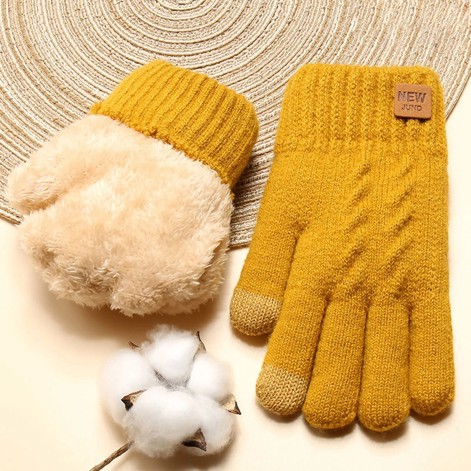 Top Trends: 2024 Winter Warm Gloves Fashion Women Elastic Full Finger Warm Thick Cycling Driving Gloves Winter Warm Knitted Outdoor Gloves Shoppable Styles