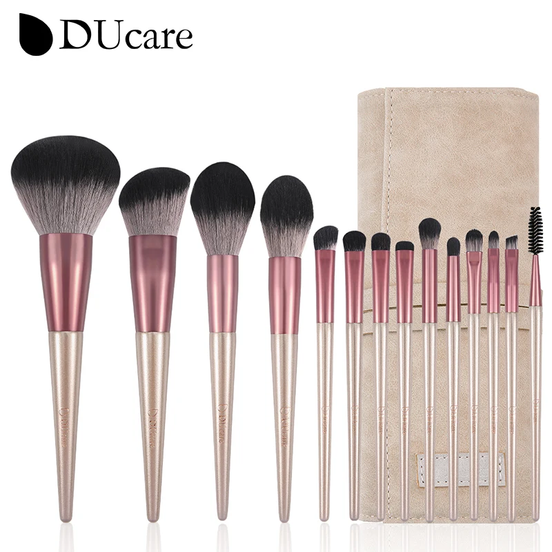 Top Trends: DUcare Makeup Brushes 8-14 Pcs With Makeup Bag, Cosmetic Makeup Brush Set For Foundation Blending Blush Eye Shadow Nylon Hair Shoppable Styles