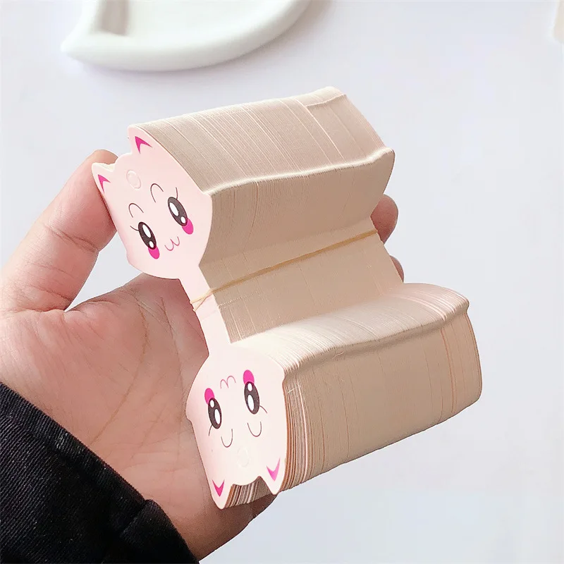 Top Trends: 50PCS Cute Pink Cat Cards Kraft Paper Packing Cards For DIY Jewelry Necklace Display Tags Hairband Hanging Price Labels Findings Shoppable Styles - Image 3