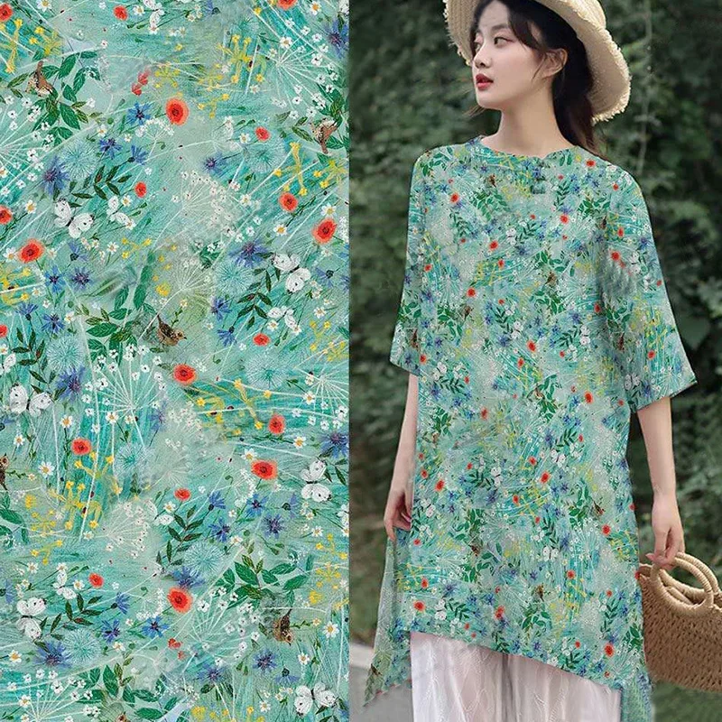 Top Trends: Natural Pure Ramie Digital Printing Fabric Linen Thin Dress Chinese Organization Summer DIY Sewing Designer Shoppable Styles