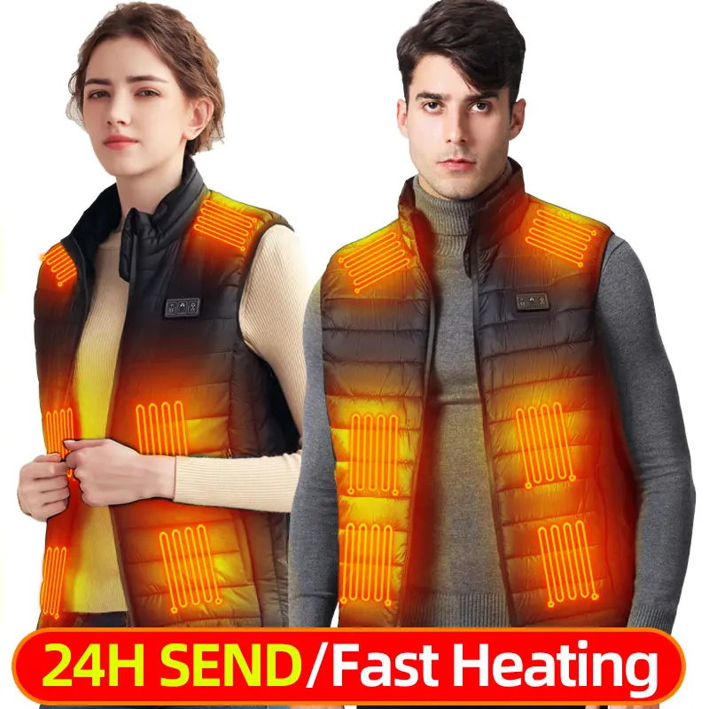 Top Trends: Heated Vest For Men Usb Electric Self Heating Vest Women Warming Heated Jacket Lightweight Thermal Sleeveless Heated Clothing Shoppable Styles