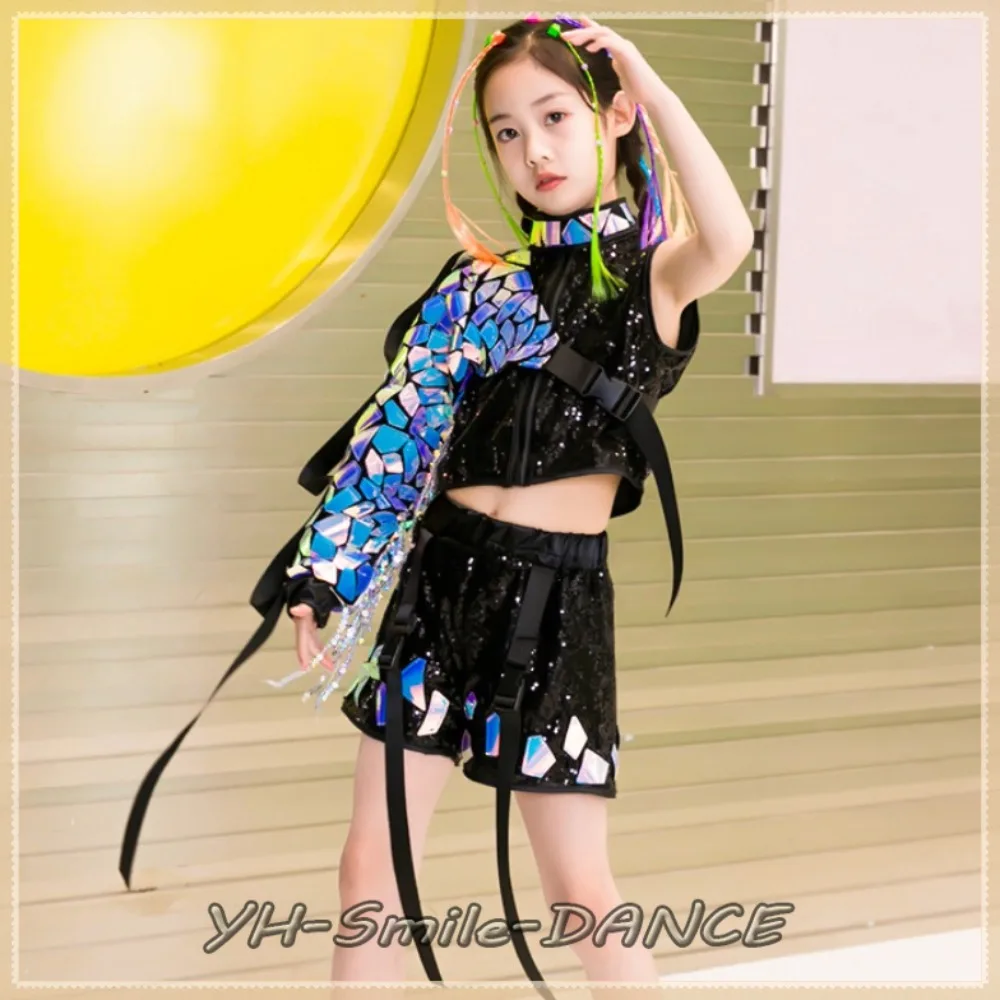 Top Trends: Outfit Catwalk Show Boys Girls Jazz Dance Costume Modern Street Dance Children Tooling Jumpsuits Hip Hop Set Kids Performance Shoppable Styles