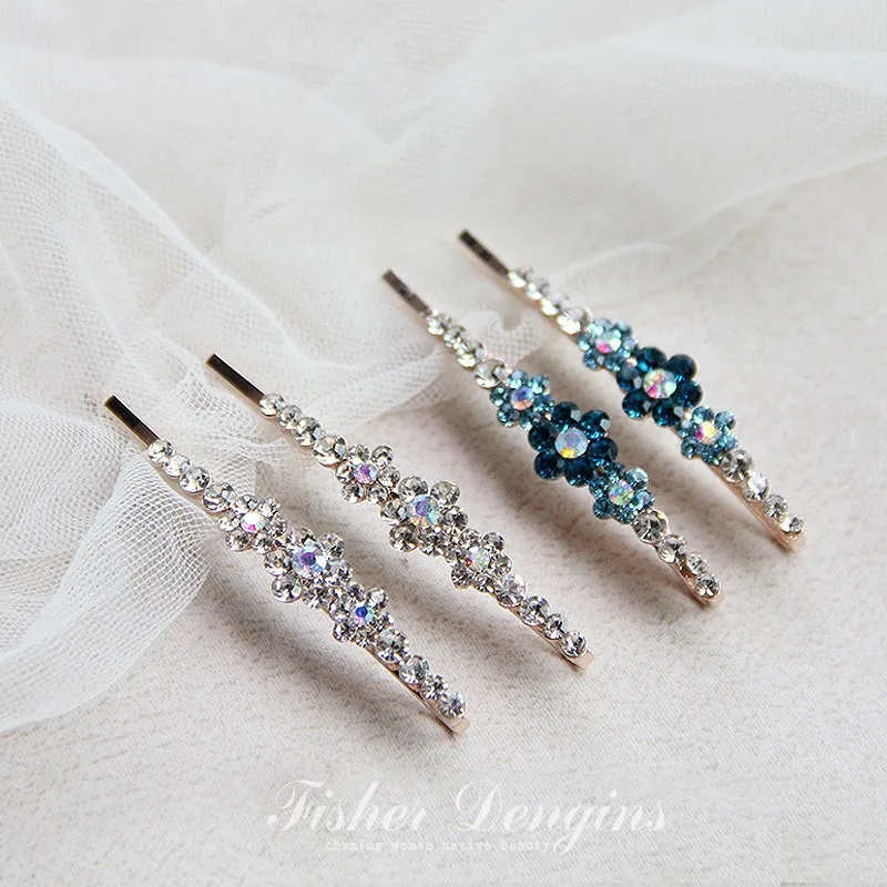 Top Trends: 1 Pair Exquisite Elegant Rhinestone Hairpins Gifts Women Girls Hair Clips Pins Barrettes Accessories Hairclip Hairgrip Headdress Shoppable Styles - Image 6