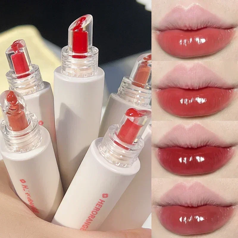 Top Trends: Crystal Jelly Lip Gloss Mirror Water Sexy Red Liquid Lipstick Moisturizing Lasting Lip Plumper Lip Tint Makeup Korean Cosmetics Shoppable Styles