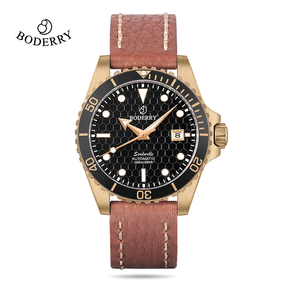 Top Trends: BODERRY Men&#039;s Bronze Diver Automatic Watches Top Brand Luxury Clock 100M Waterproof Wristwatch Sport Mechanical Watch For Men Shoppable Styles