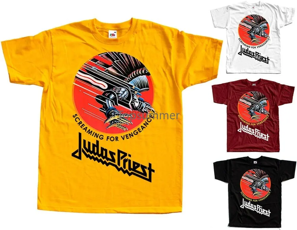 Top Trends: Judas Priest - Screaming For Vengeance Band Dtg T Shirt (White Black) S-5Xl Shoppable Styles