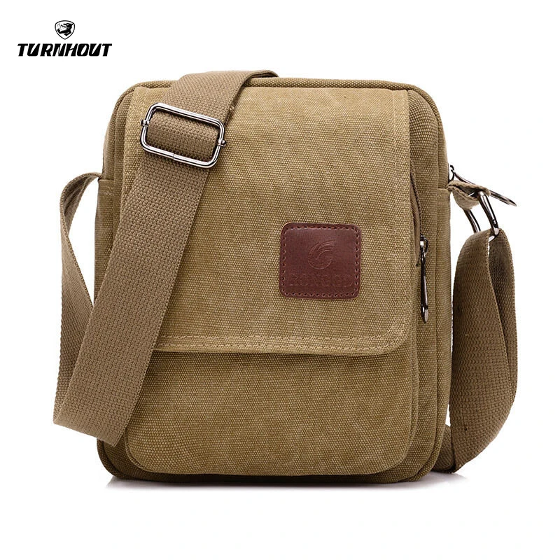 Top Trends: Men's Casual Style Canvas Shoulder Messenger Bags Multi-pocket With Lid Handbag Crossbody Flap Bag For Man Business Sling Bag Shoppable Styles