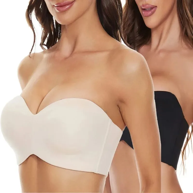 Top Trends: Strapless Bra Full Support Non-Slip Convertible Bandeau Seamless Customized Plus Size Bra Underwire Convertible Smooth Unpadded Shoppable Styles