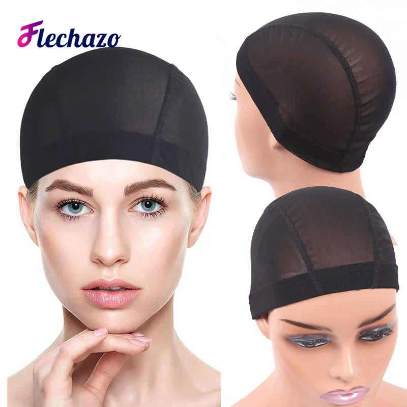 Top Trends: Mesh Wig Cap Spandex Dome Cap Weaving Net S / M / L Black Wig Cap Hair Net Cap Small Medium Large Wig Caps For Making Wigs Shoppable Styles