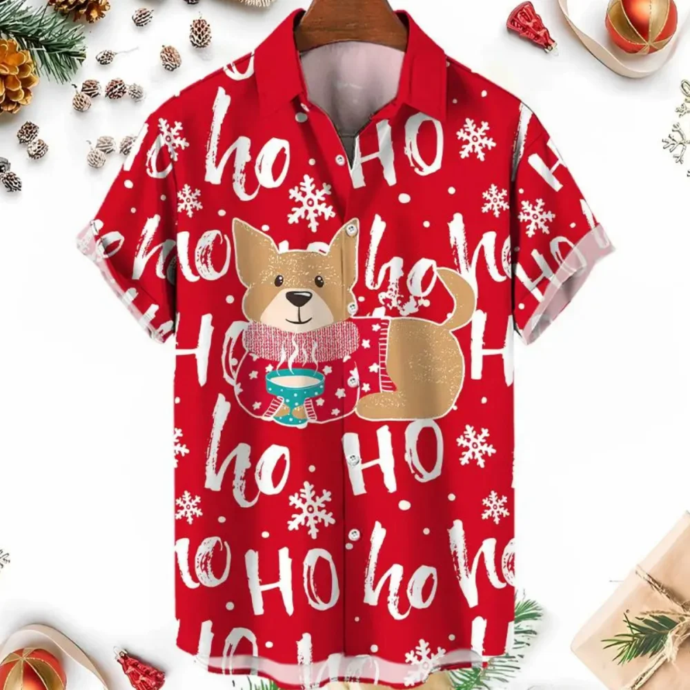 Top Trends: New Christmas Clothing Men's Shirt Short Sleeve Tops 3d Santa Claus Graphic Shirt Male And Women Oversized Apparel Shoppable Styles - Image 3