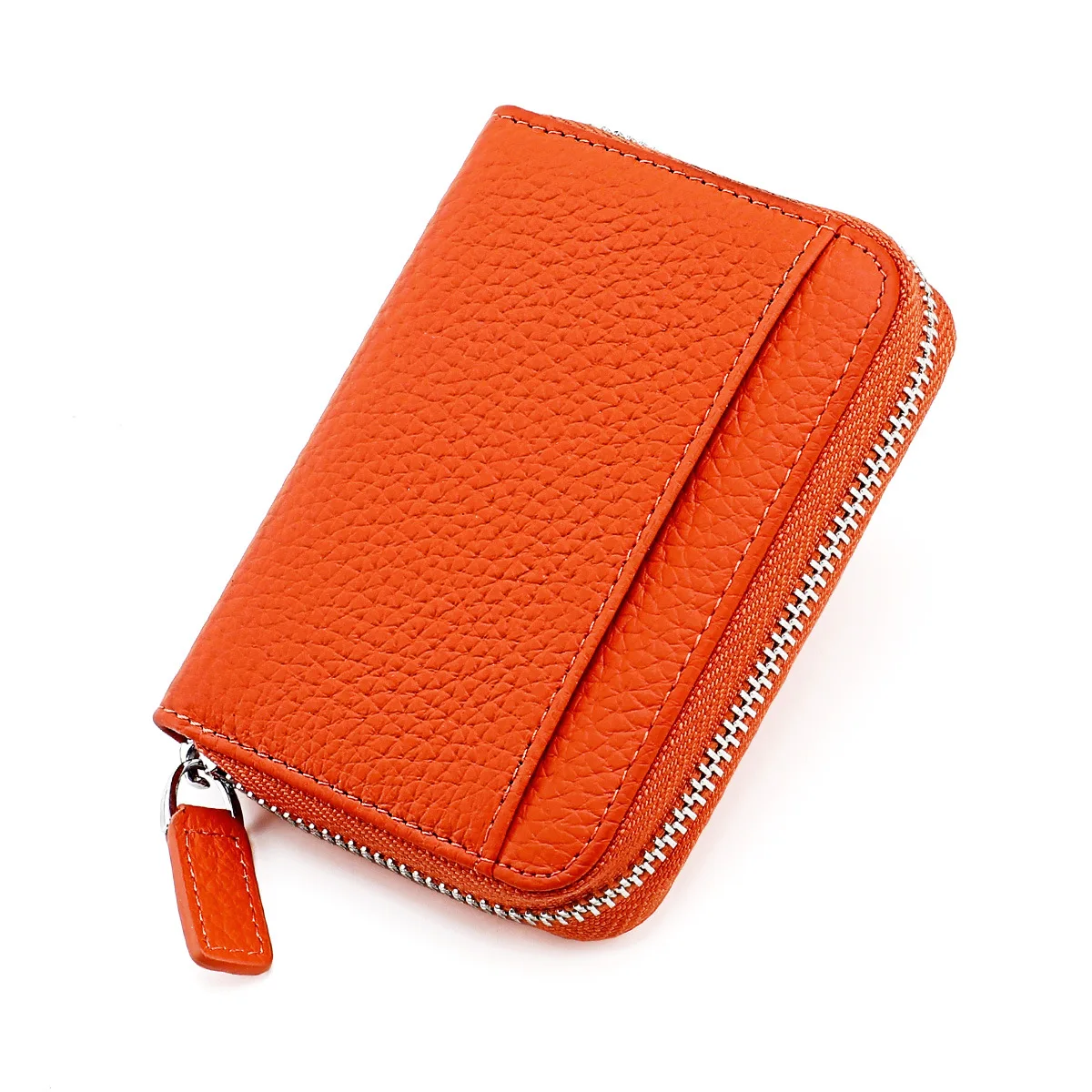 Top Trends: Leather RFID Card Holder Luxury Women&#039;s Zipper Card Wallet Change Pouch For Female Credit ID Bank Card Wallet Woman Coin Purse Shoppable Styles