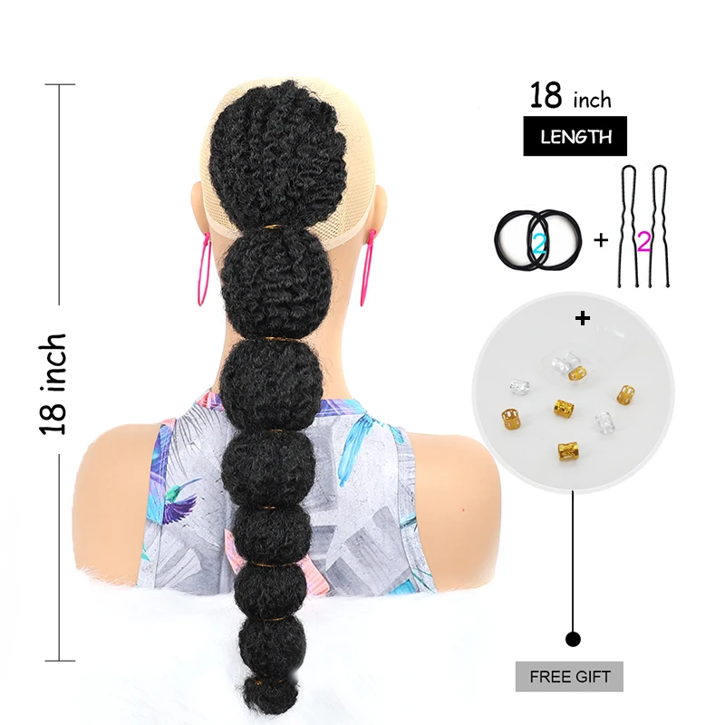 Top Trends: Synthetic Marley Twist Braids Ponytail Drawstring Braiding Afro Kinky Curly Pony Tail Clip In Hair Ponytail Extension For Women Shoppable Styles - Image 6