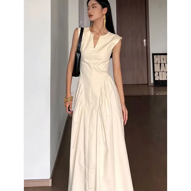 Top Trends: HOUZHOU Vintage Elegant Sleeveless Dress Maxi Dresses For Women 2024 Summer One-piece Long Evening Casual Wedding Party Dress Shoppable Styles