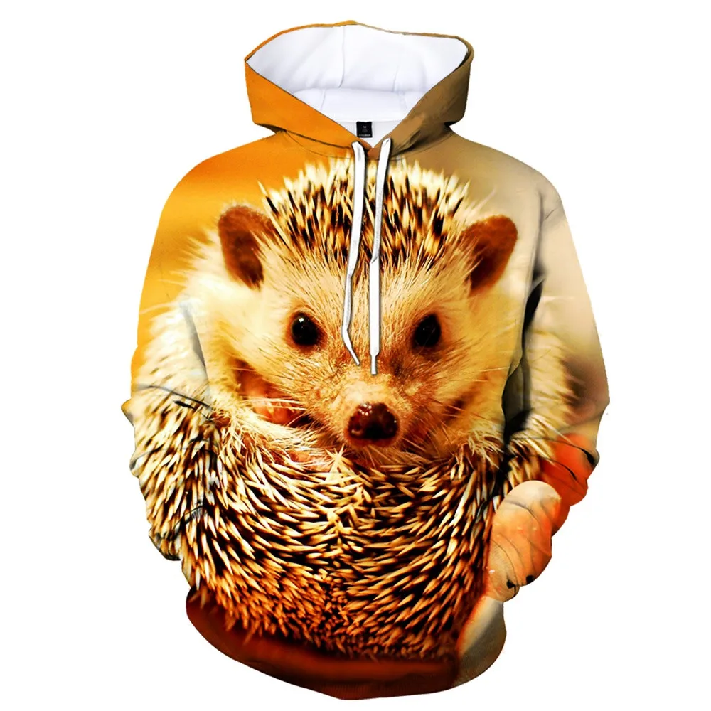 Top Trends: Y2kNew Spring And Autumn Fashion Men / Women Fashion 3d Animal Hedgehog Pattern Printed Sweatshirt Hip Hop Couple Sweatshirt Anima Shoppable Styles