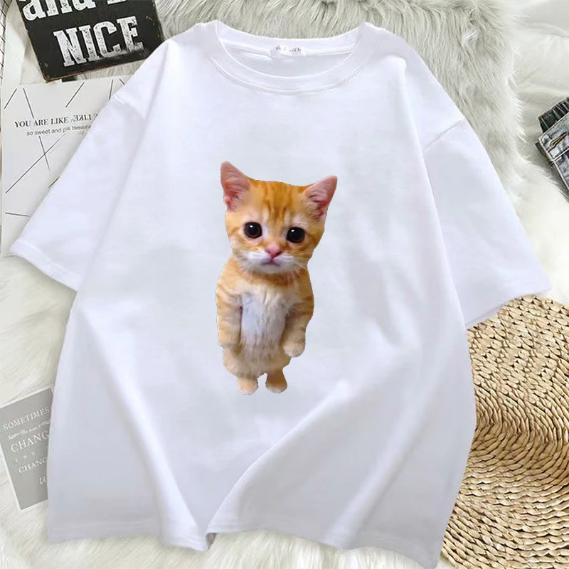 Top Trends: Funny El Gato Meme Sad Crying Cat Munchkin Kitty 3D Print Women Casual T-Shirt Summer Harajuku T Shirts Casual Fashion Clothes Shoppable Styles