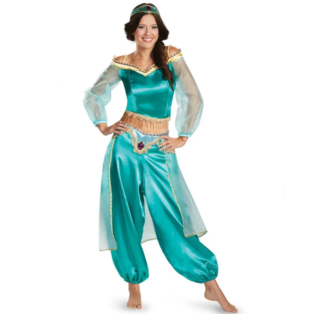 Top Trends: Halloween Costume For Women Aladdin And The Magic Lamp Cosplay Costume Princess Jasmine Dress Up Party Adult Carnival Fancy Shoppable Styles